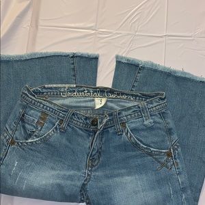 Cropped denim jeans